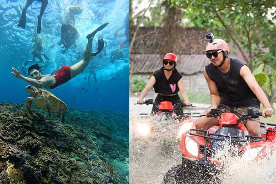 Ubud Quad Bike Adventure and Blue Lagoon Snorkeling