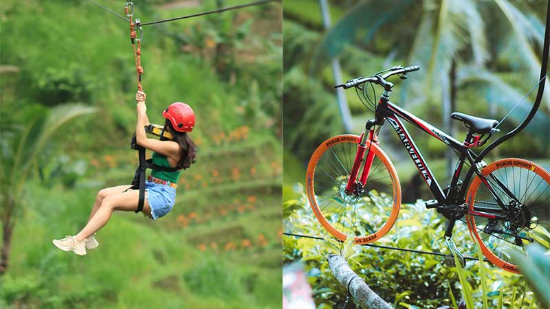 Zip-line and Sky Bike Experience in Ubud Bali