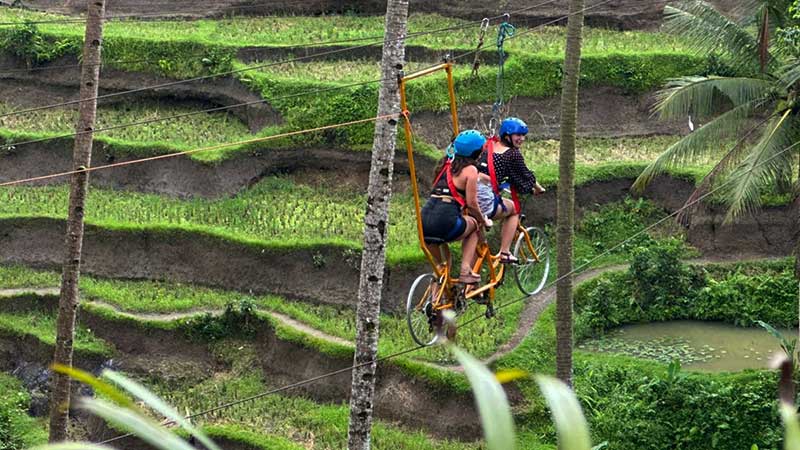Zip-line and Sky Bike Experience in Ubud Bali