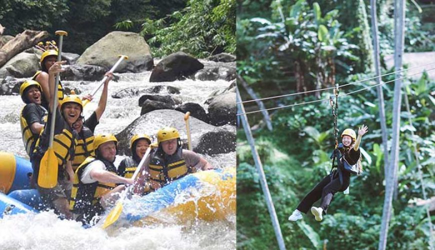 Half Day Ubud Zipline and Ayung River Rafting Bali